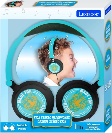 Lexibook foldable kids wired headphones Made for Heroes