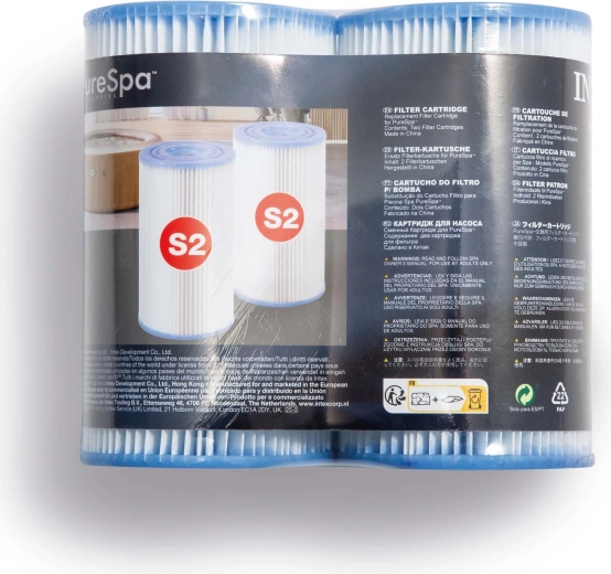 Filtre pour pompe de spa INTEX PureSpa S2, lot de 2 pièces
