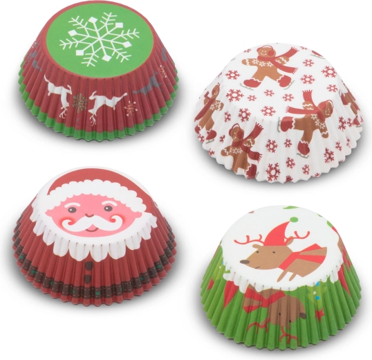 Four cheerful Christmas designs