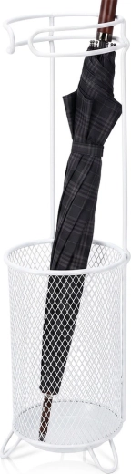 White metal umbrella stand 18 × 50 cm - 1 piece