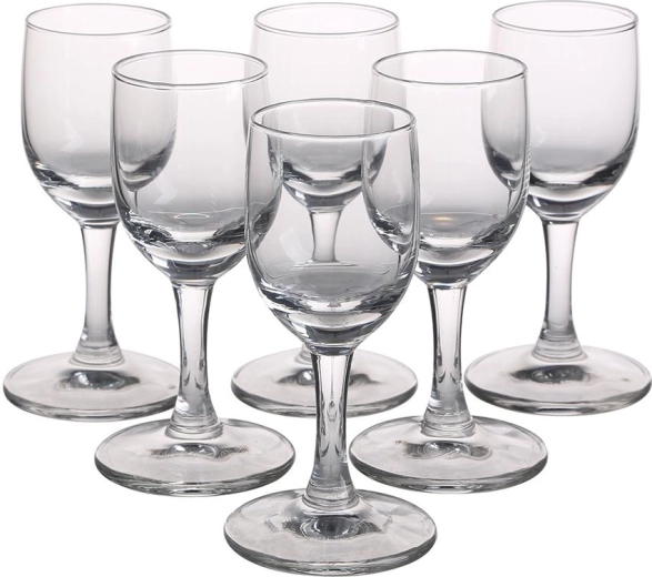 Diamond set of 6 vodka shot glasses 35 ml