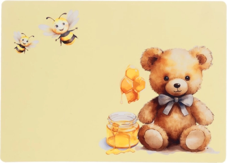 Children's plastic placemat with teddy bear 35 × 25 cm