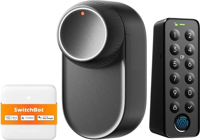 Slim slot SWITCHBOT Ultra 3-in-1 met Hub Mini Matter en toetsenbord Keypad