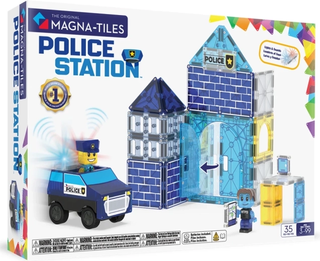 Magna-Tiles Magnetic Building Set Police Station (35 pieces)