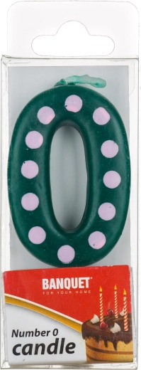 Tortenkerze Zahl 0 MY PARTY 5 × 3 cm
