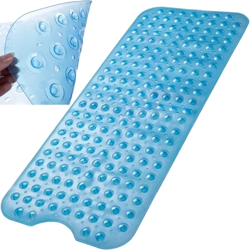 Antislip badkamermat RUHHY 100 × 40 cm, blauw