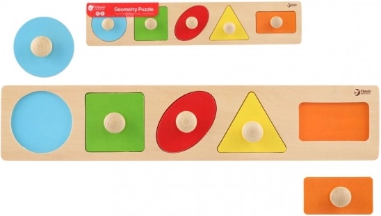 Houten inlegpuzzel voor kinderen - Geometrische vormen