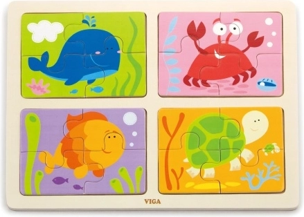 Wooden Puzzles 4-in-1 Sea