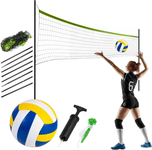 Net met standaard voor volleybal en badminton Neo-Sport 570 cm
