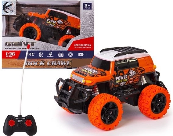 Kleines ferngesteuertes Offroad-Auto, orange