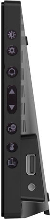 Einfache Bedienung: Touch + seitliche Tasten, USB-Stromversorgung