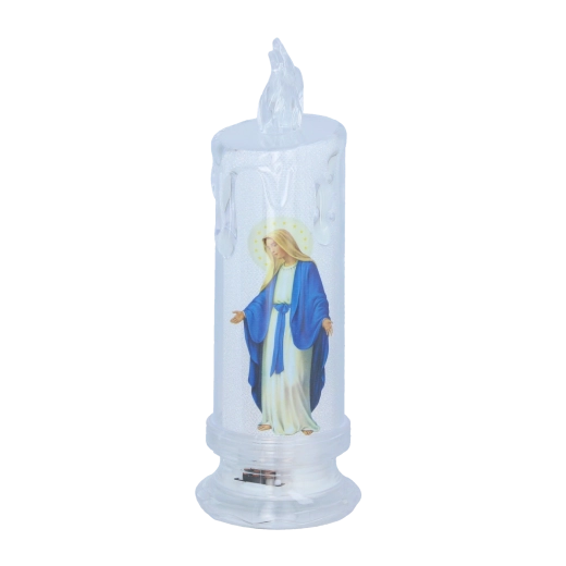 Realistic candle look with safe LED light