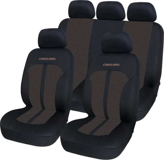 Ensemble de housses de voiture universelles CARGUARD beige/noir, 11 pièces