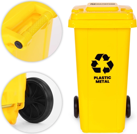 Easy handling thanks to rubber wheels and handles