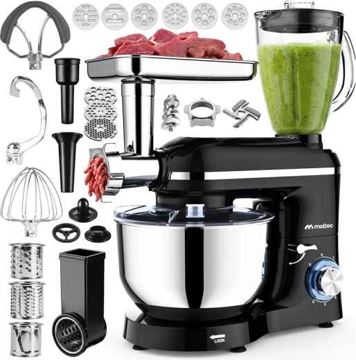 MalTec keukenrobot MaltecChef 5000W met blender en vleesmolen
