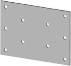 Koppelplaat 70 × 70 mm verzinkt staal