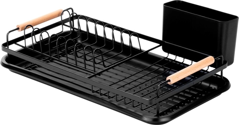 Stabile Metallkonstruktion und Holzgriffe