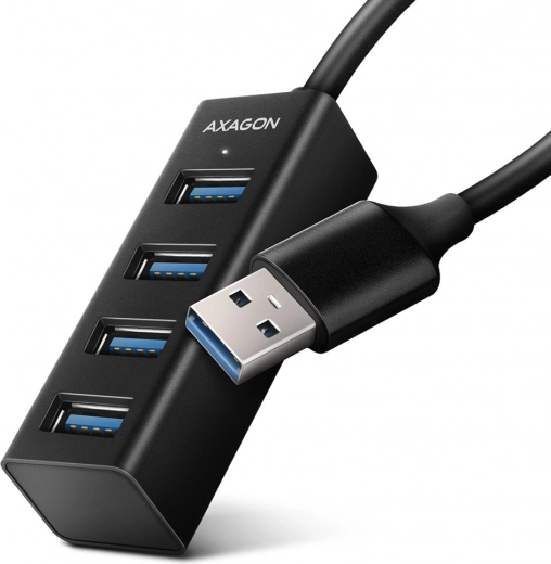 Axagon HUE-M1A mini hub USB métallique 4 ports USB 3.2 Gen 1 avec câble 20 cm