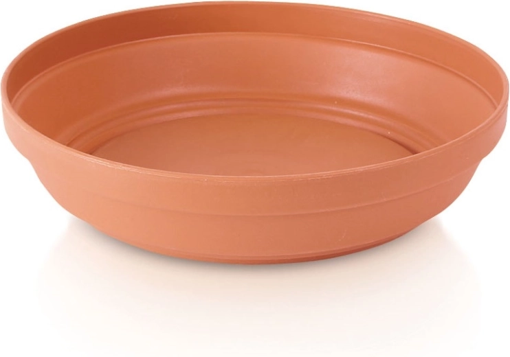 Plastic schotel voor bloempot terracotta 11 cm