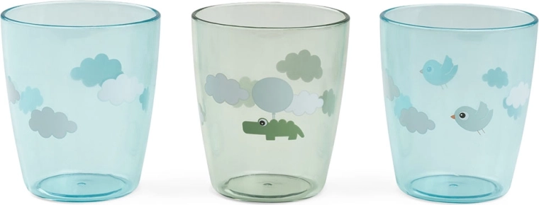 Done by Deer mini verres Yummy Happy clouds verts, 3 pcs