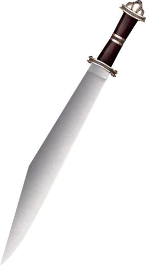 Cold Steel Damascus Long Sax, épée viking de collection avec poignée en palissandre