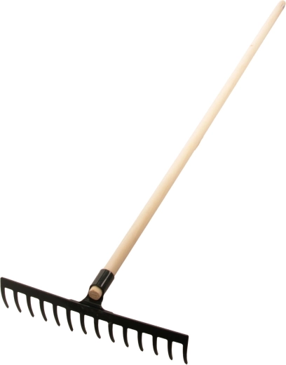Râteau professionnel en acier 14 dents avec manche 150 cm