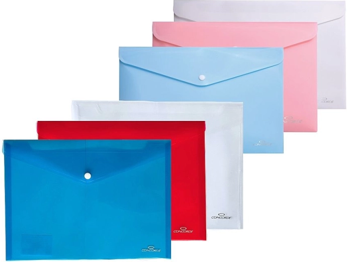 A5 Document Folders with Snap Button – color mix