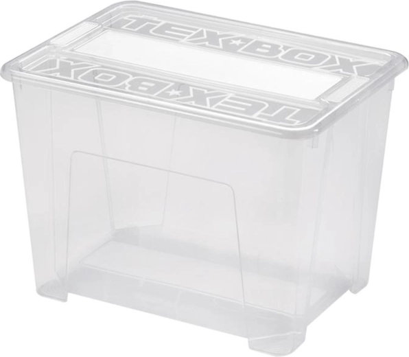 Kunststoff-Aufbewahrungsbox mit Deckel HEIDRUN TexBox 21 l