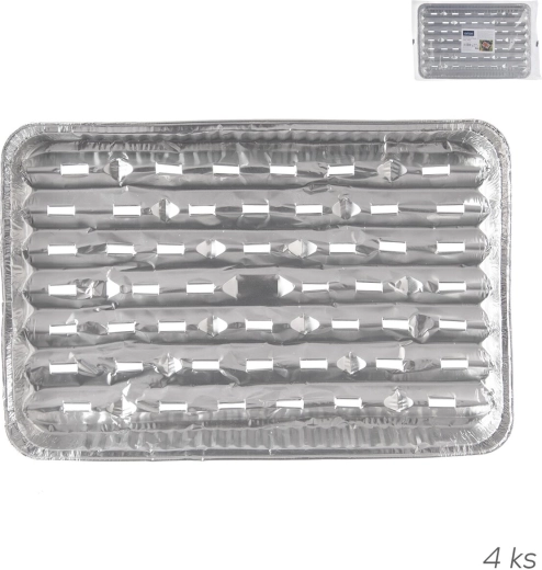 Barquettes de cuisson en aluminium 34,5 × 23 cm, 4 pcs
