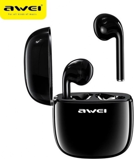 Bluetooth hoofdtelefoon zwart met oplaadstation