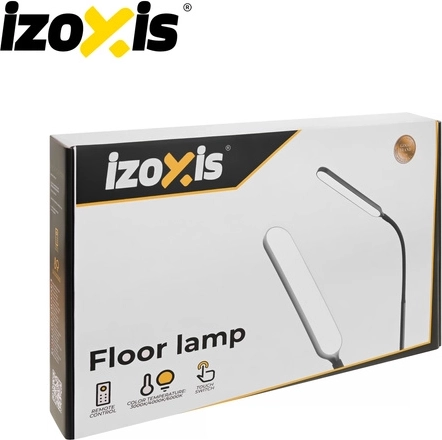 Izoxis staande ledlamp 180 cm zwart met afstandsbediening