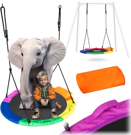 Neo-Sport Swingo XXL meerkleurige nestschommel 120 cm