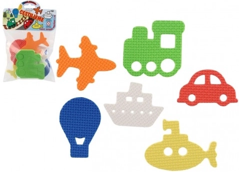 Foam bath stickers – vehicles, 6 pcs