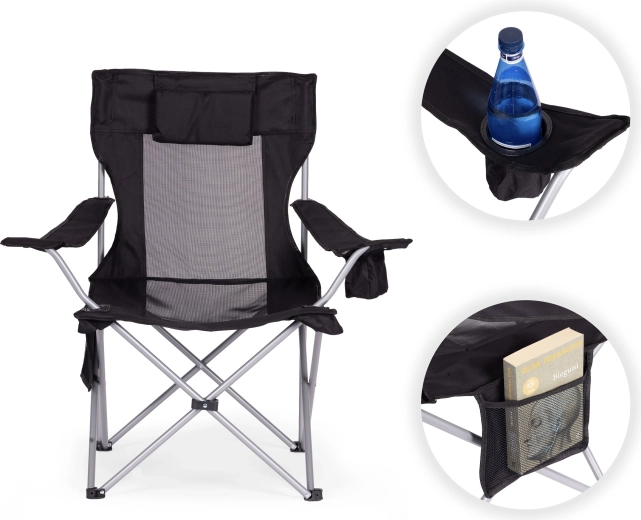 Drink holder, pocket and easy folding
