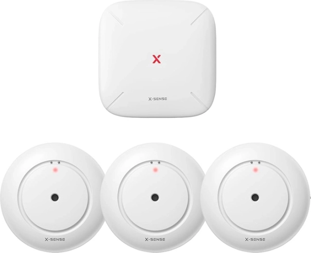 X-Sense capteur intelligent de fuite d’eau SWS54 (base SBS50 + 3× SWS51)