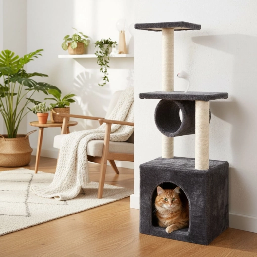 Maisonnette confortable et postes d’observation