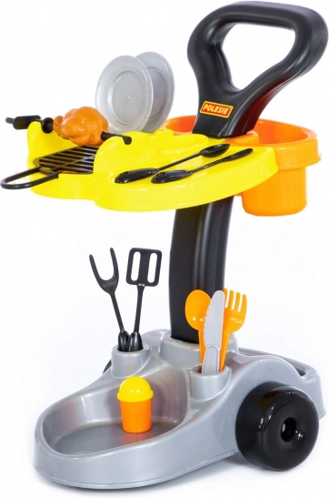 Kinderbarbecueset met karretje