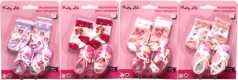 sokken en schoentjes voor poppen 38–43 cm