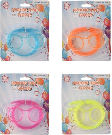 Lunettes à paille (plastique UH), mix de 4 variantes