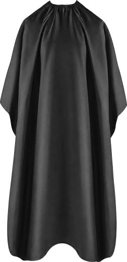 Schwarzer wasserfester Friseur- und Barber-Umhang 140 × 100 cm – 1 Stück