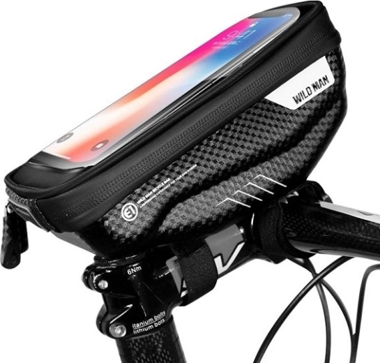Wildman S E1 bike handlebar bag with phone holder 1 L (black)