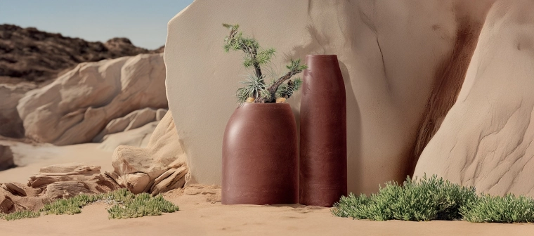 Hohe, schlanke Form für eine effektvolle Präsentation von Pflanzen