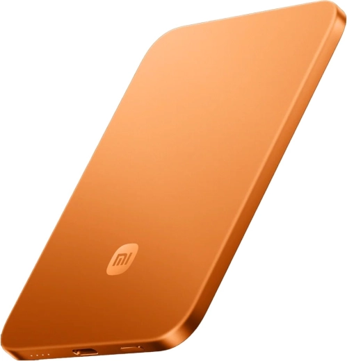 Ultradunne magnetische powerbank 5000 mAh 15 W oranje