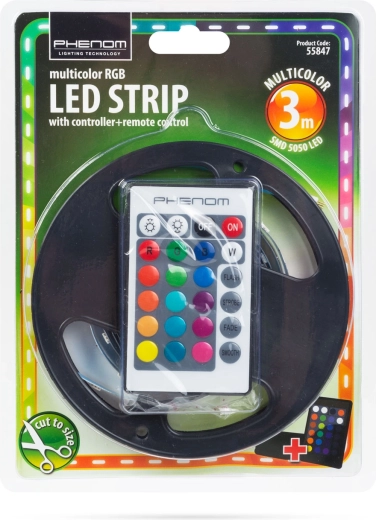 Farbige RGB-Beleuchtung mit Fernbedienung