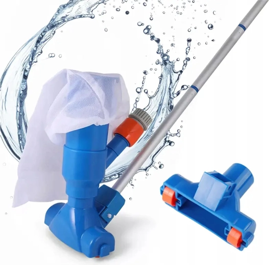 Handheld pool vacuum with collection bag