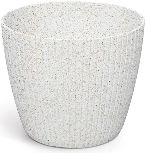 Cache-pot Lamia Eco Wood 13,8 cm blanc