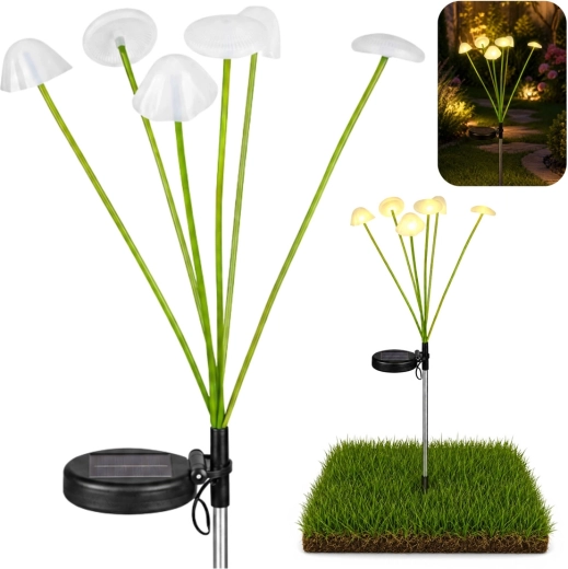 Solair decoratieve tuinlamp paddenstoelen LED met warm licht 70 cm