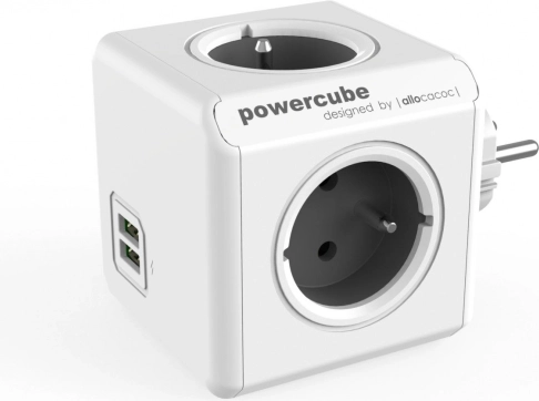 Stekkerdoosverdeler PowerCube Original USB, grijs