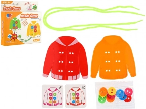 Erziehungsspiel Knöpfe annähen