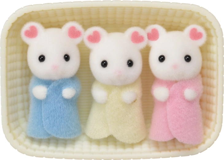 Baby Marshmallow Mouse Triplets